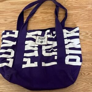Victoria secret pink purple tote bag